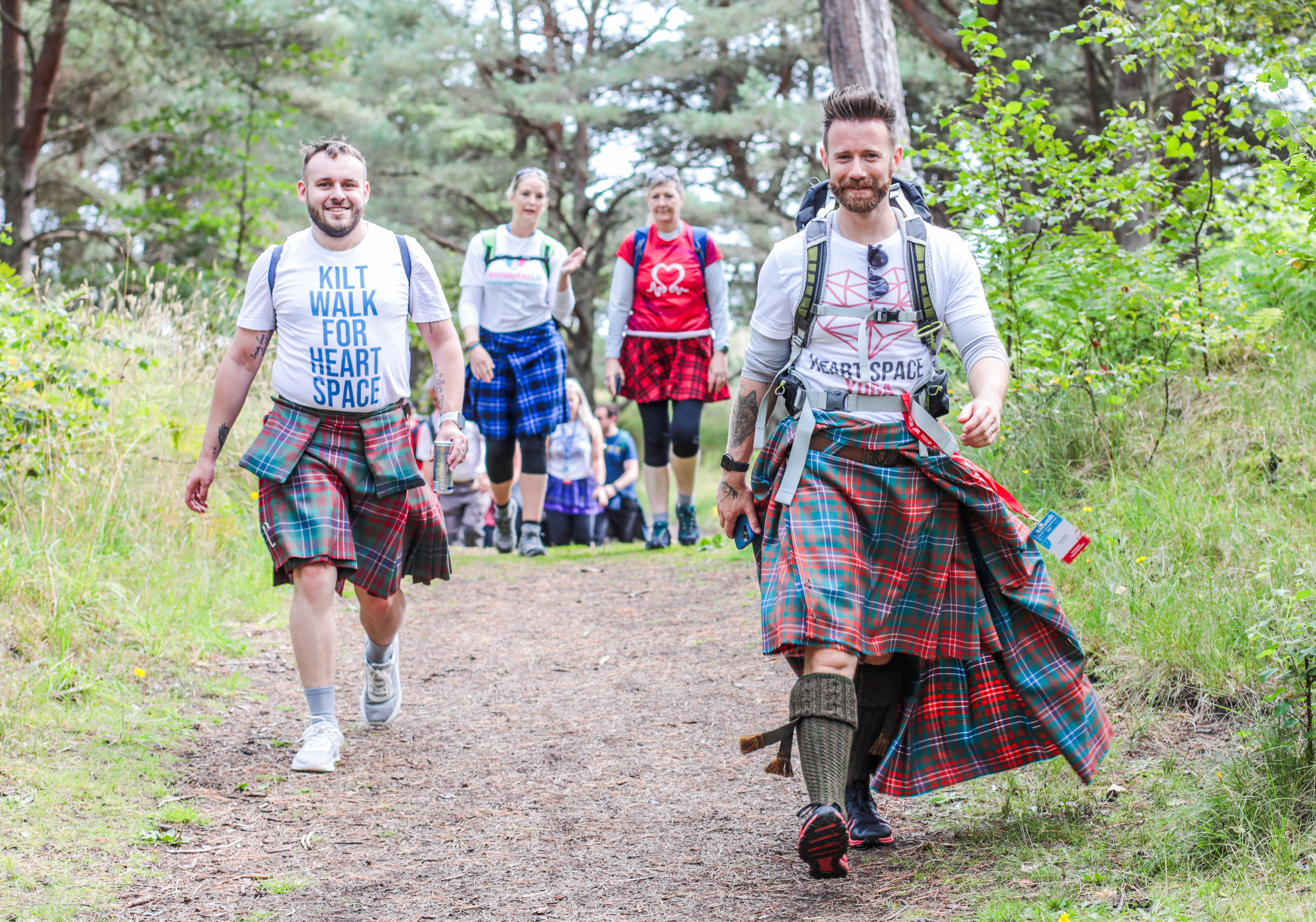 Kiltwalkers stomp through Tentsmuir Forest